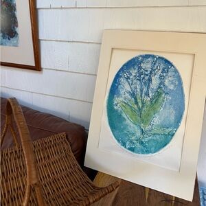 Vintage Signed original artwork Lily of the Valley